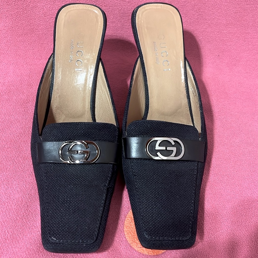 Gucci slides 3 1/2 heel